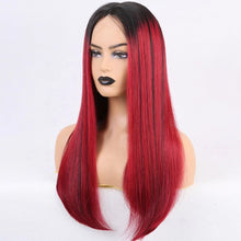 Load image into Gallery viewer, Frontal Lace Wig Red Ombré

