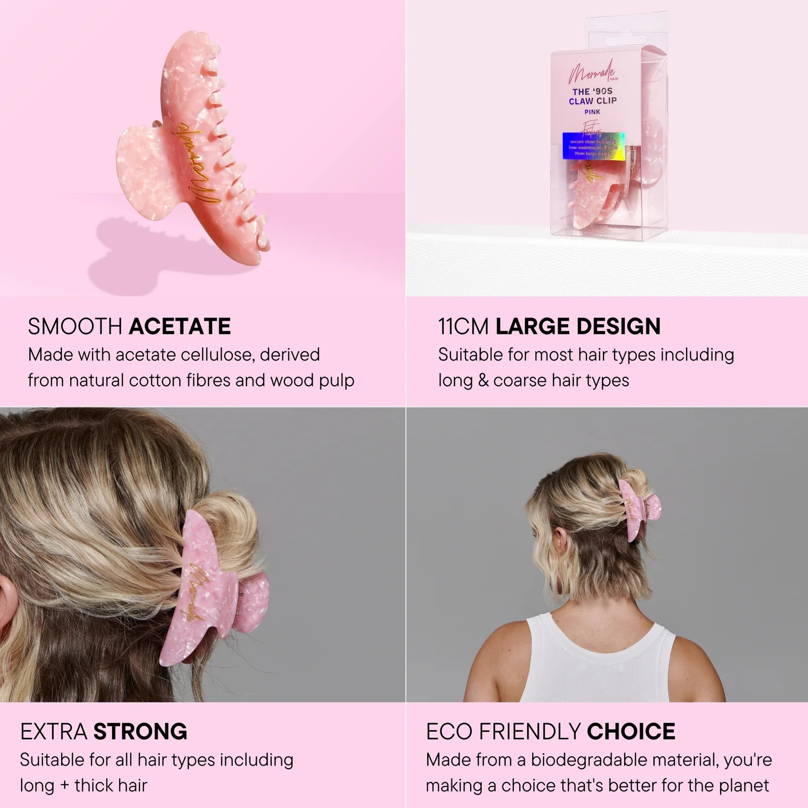 Mermade Claw Clip Pink