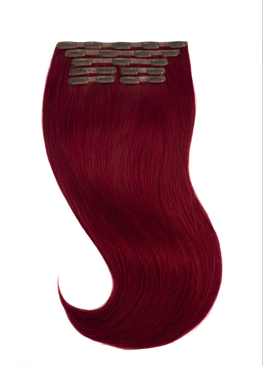 Clip In Extensions Cherry Red