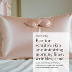 Market Fresh Beauty Mulberry Silk Pillowcase Gift Set, Eye Mask, Pillowcase, and Scrunchie for Gentle Sleep Reducing Breakage, Tangles, Creases, and Wrinkles - Queen Size - Pink