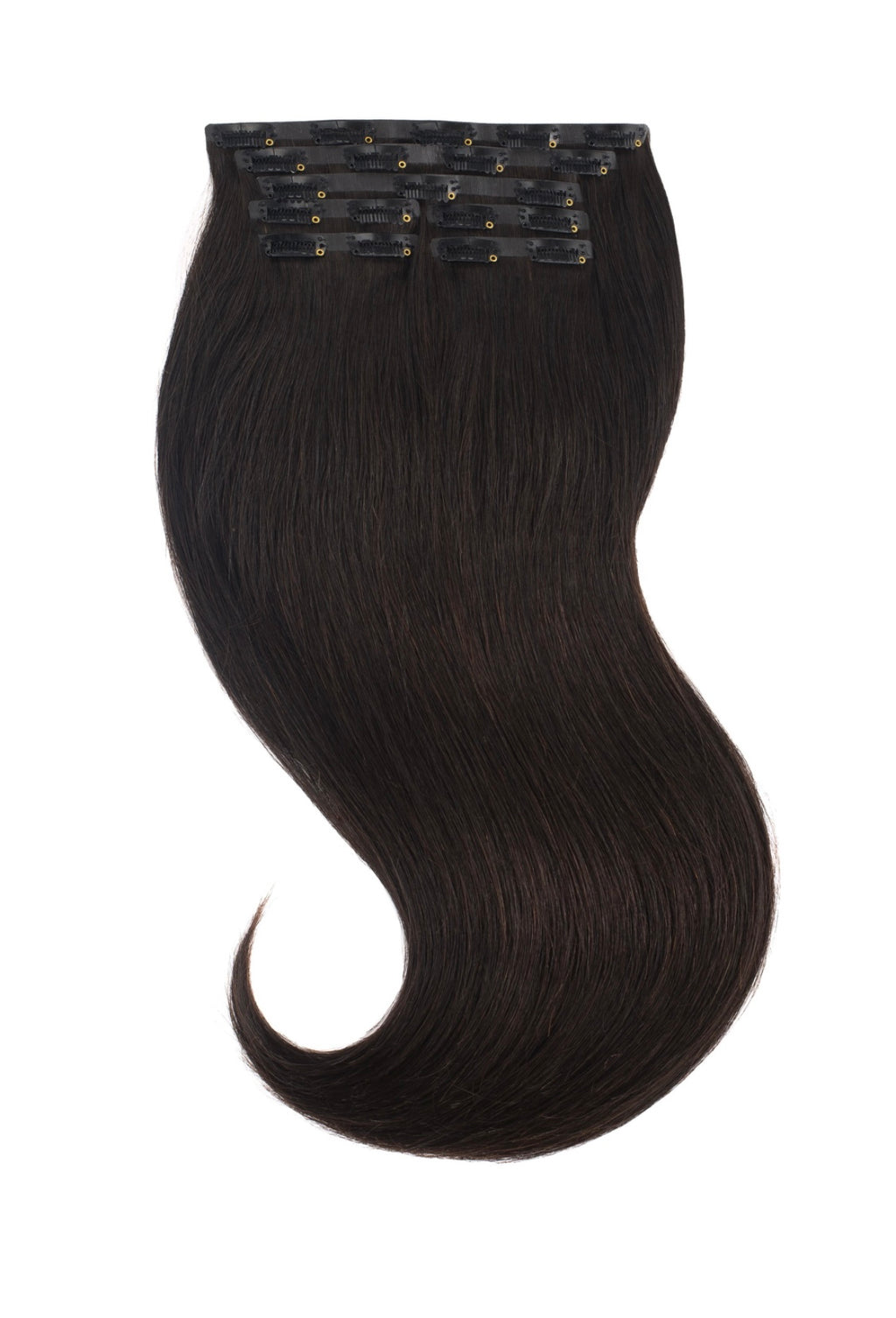 Clip In Extensions Darkest Brown #1B
