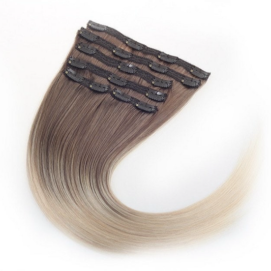 Clip In Extensions Cool Blonde Ombrè 8/60A