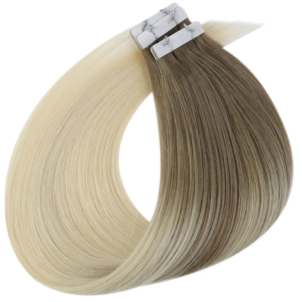 Tape In Extensions Cool Blonde Ombre #8/60A