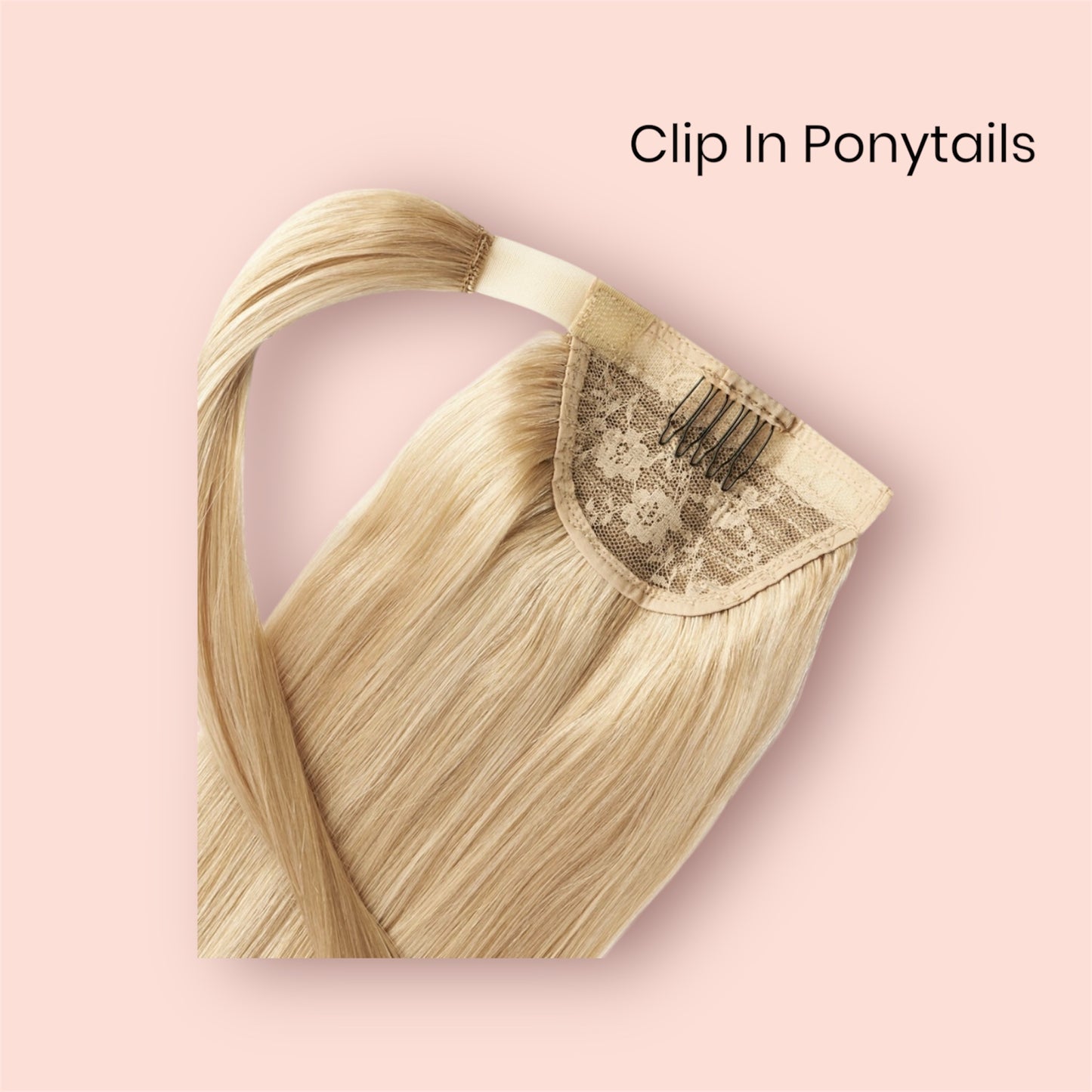 Ponytail Clip In Darkest Brown #1B