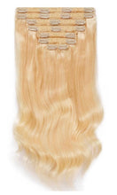 Load image into Gallery viewer, Clip In Extensions Lightest Blonde #613 - Hairluxx&amp;Co
