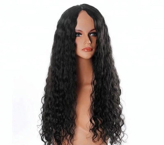 Frontal Lace Dark Curly Wig - Hairluxx&Co