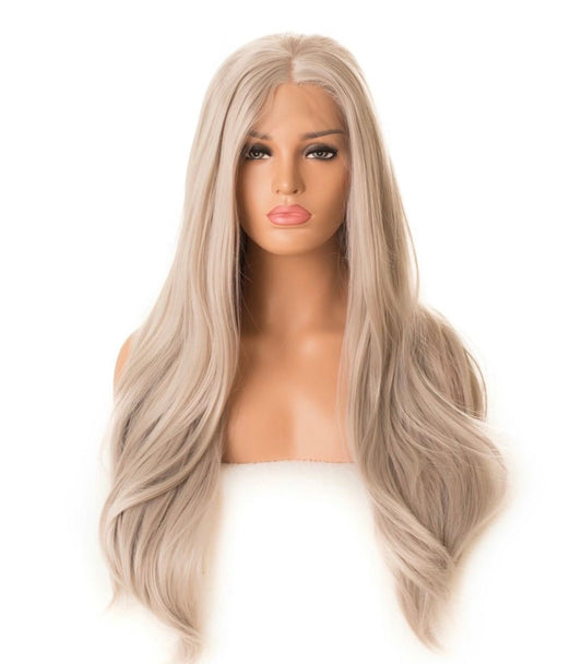 Frontal Lace Wig Platinum Blonde Wave - Hairluxx&Co