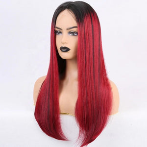 Frontal Lace Wig Red Ombré - Hairluxx&Co