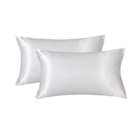 Mulberry Silk White Twin Pillowcase - Hairluxx&Co