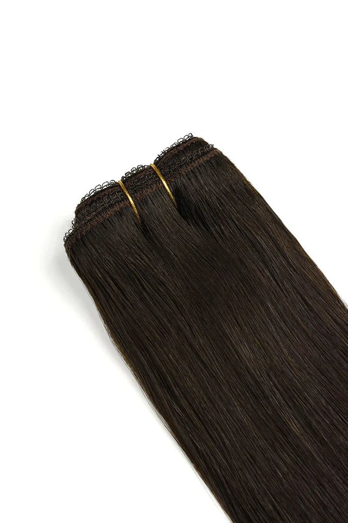 Weft Hair Extensions Brown #2 - Hairluxx&Co