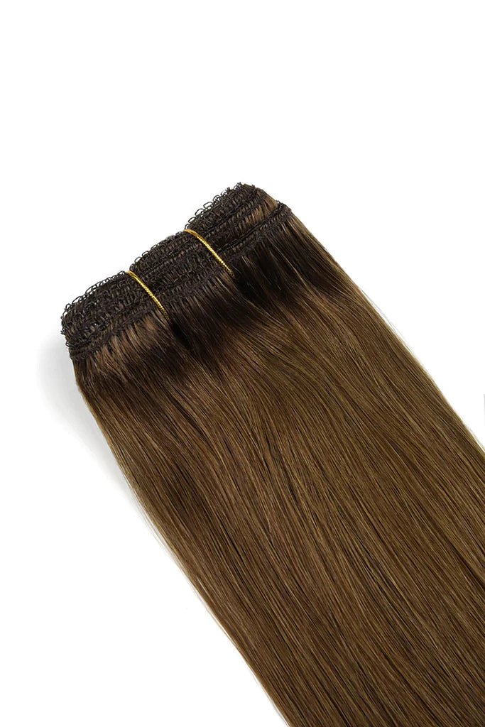 Weft Hair Extensions Light Brown #6 - Hairluxx&Co