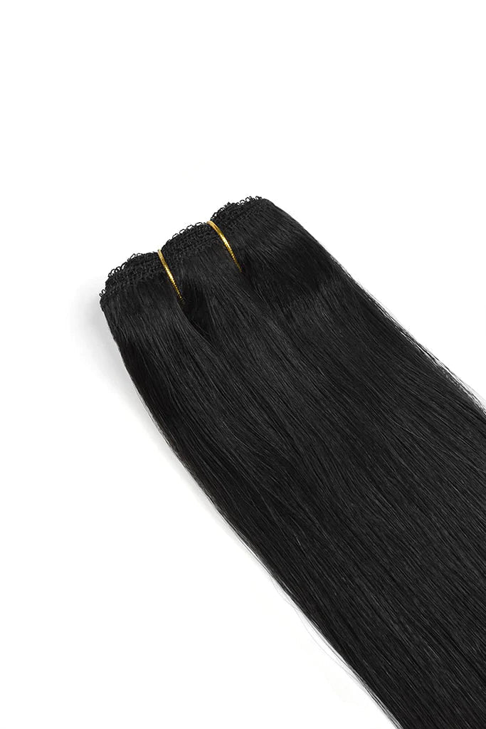 Weft Hair Extensions Natural Black #1 - Hairluxx&Co