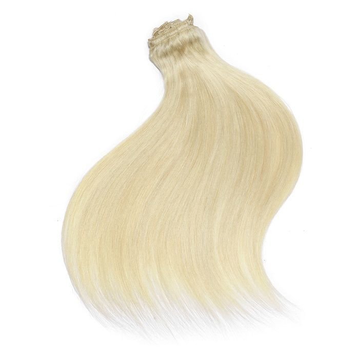 Weft Hair Extensions Platinum Blonde #60 - Hairluxx&Co