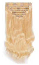 Load image into Gallery viewer, Clip In Extensions Lightest Blonde #613
