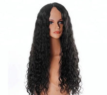 Load image into Gallery viewer, Frontal Lace Dark Curly Wig
